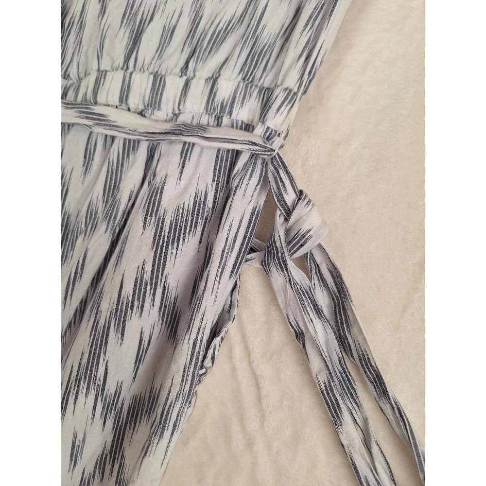 Toad & Co Shakti Womens XL Romper Organic Cotton Belt Pleated Shorts Ikat Nwt